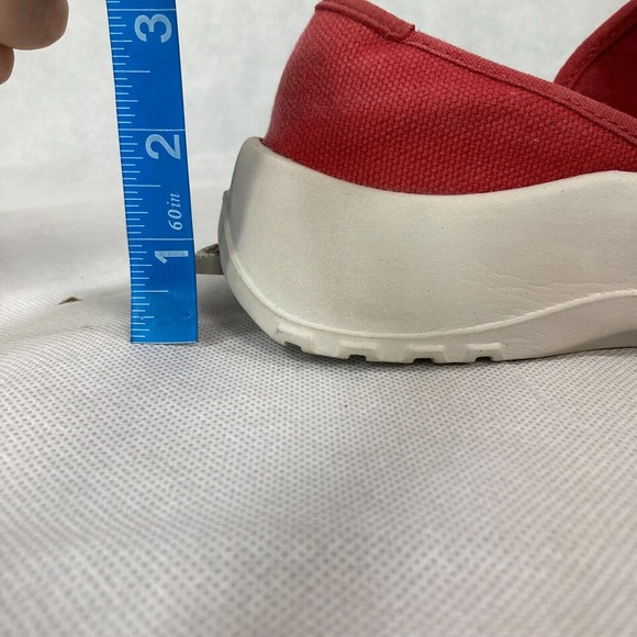 Soft Science Shoes Womens Sz 6 Red/White Cotton Canvas Drift Slip On‎ Cushioned - Picture 8 of 8